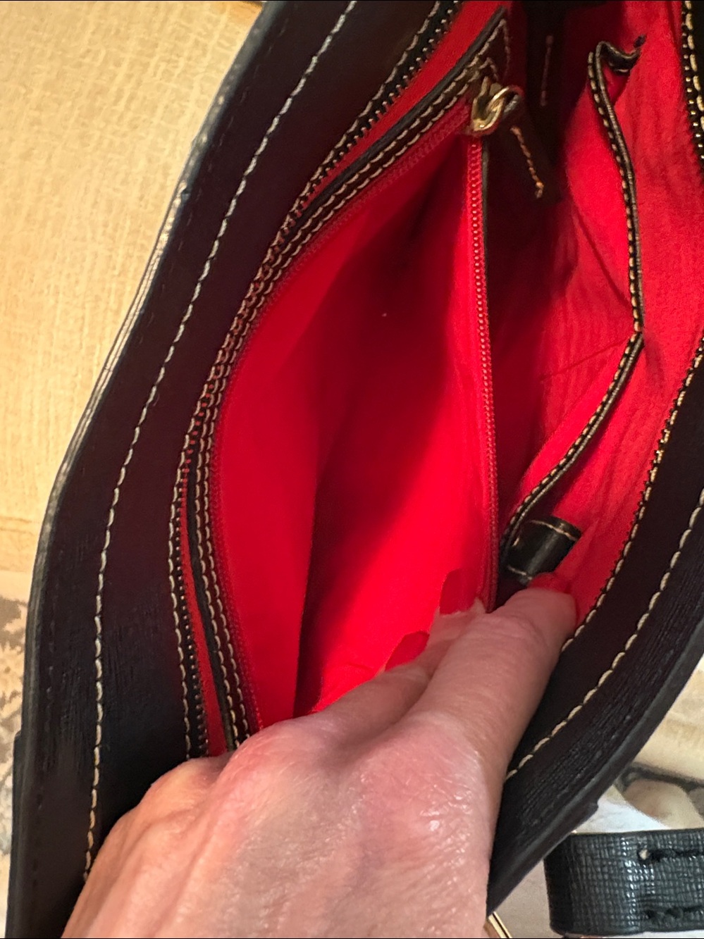Dooney & Bourke Black Leather Tote Bag - Picture 10 of 16